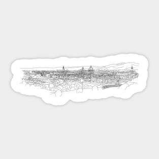 Florence Skyline Black Sticker